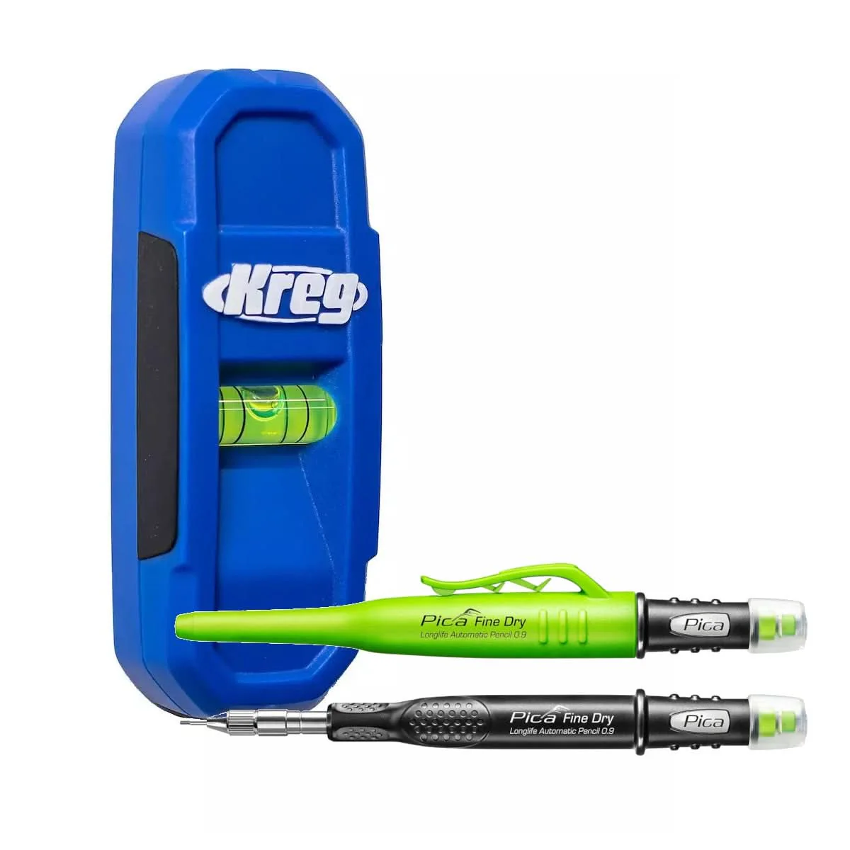 Kreg Tool Magnetic Stud Finder w/ Pica Fine Dry 7070 Longlife Automatic Pencil, 0.9 - Image 1
