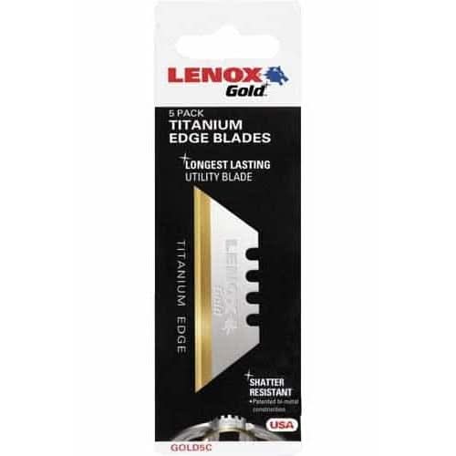 Lenox 20350GOLD5C Gold Utility Knife Blades, 5-Pack (PROMO) - Image 1