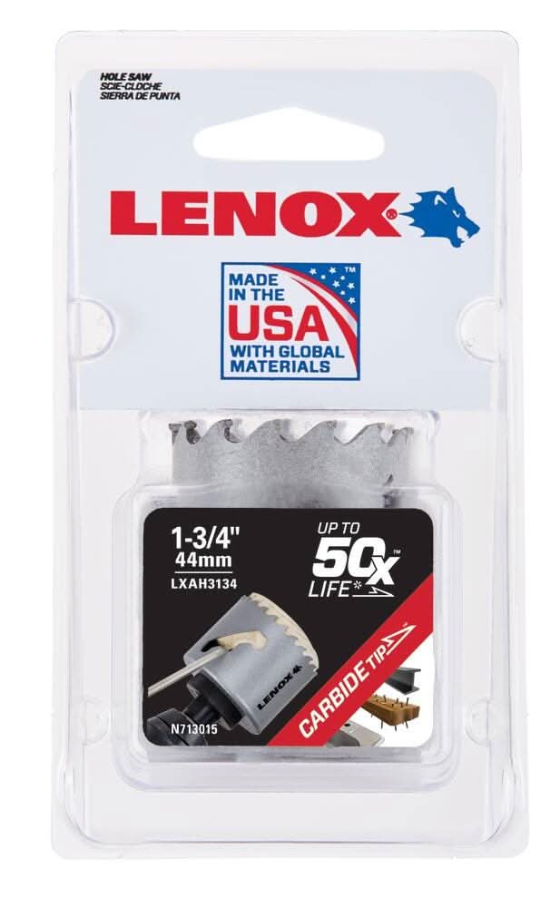 Lenox LXAH3134 1-3/4-Inch Carbide Tipped Hole Saw - Image 2