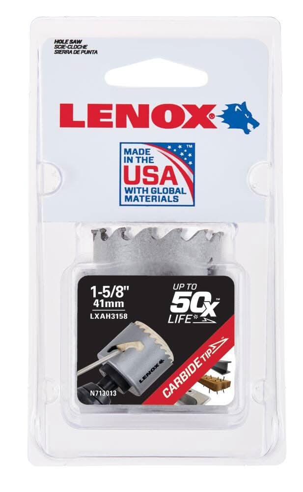 Lenox LXAH3158 1-5/8-Inch Carbide Tipped Hole Saw - Image 2