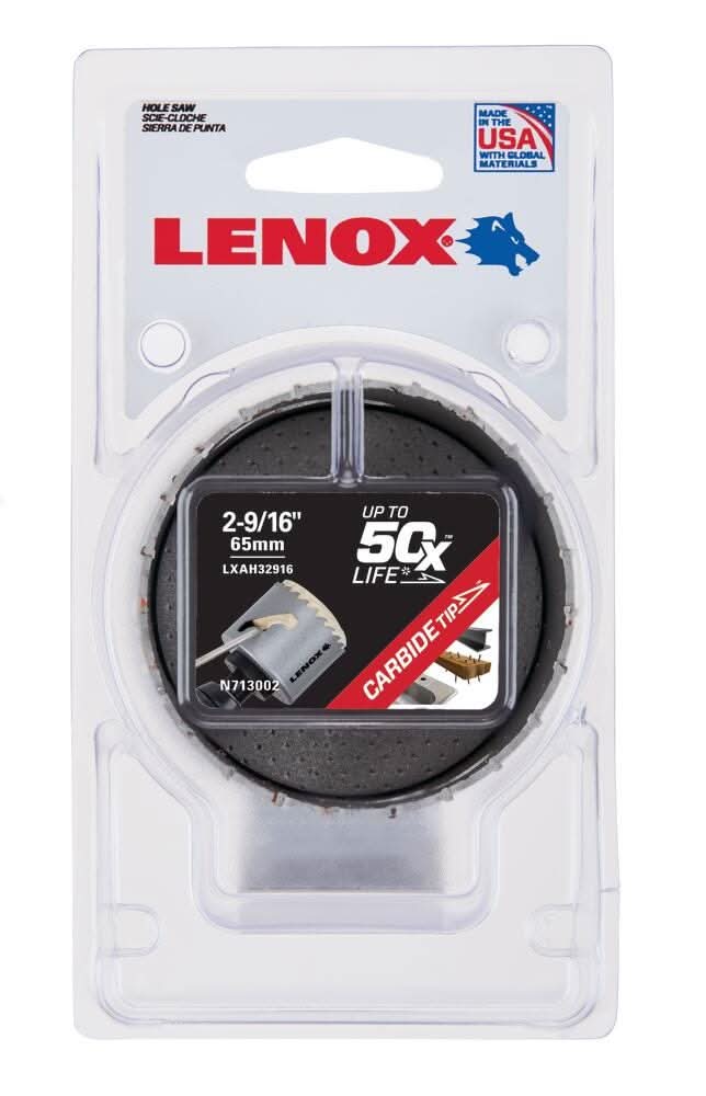 Lenox LXAH32916 2-9/16-Inch Carbide Tipped Hole Saw - Image 3