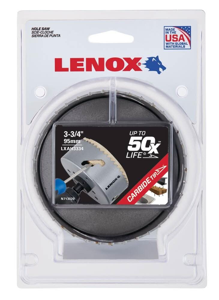 Lenox LXAH3334 3-3/4-Inch Carbide Tipped Hole Saw - Image 2