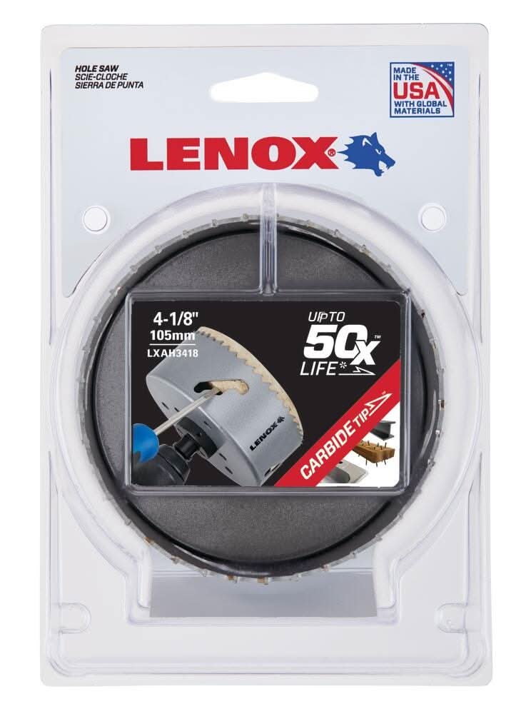 Lenox LXAH3418 4-1/8-Inch Carbide Tipped Hole Saw - Image 2