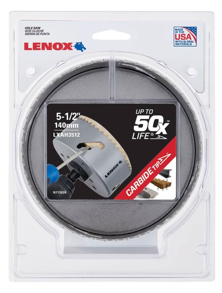 Lenox LXAH35 5-Inch Carbide Tipped Hole Saw - Image 2