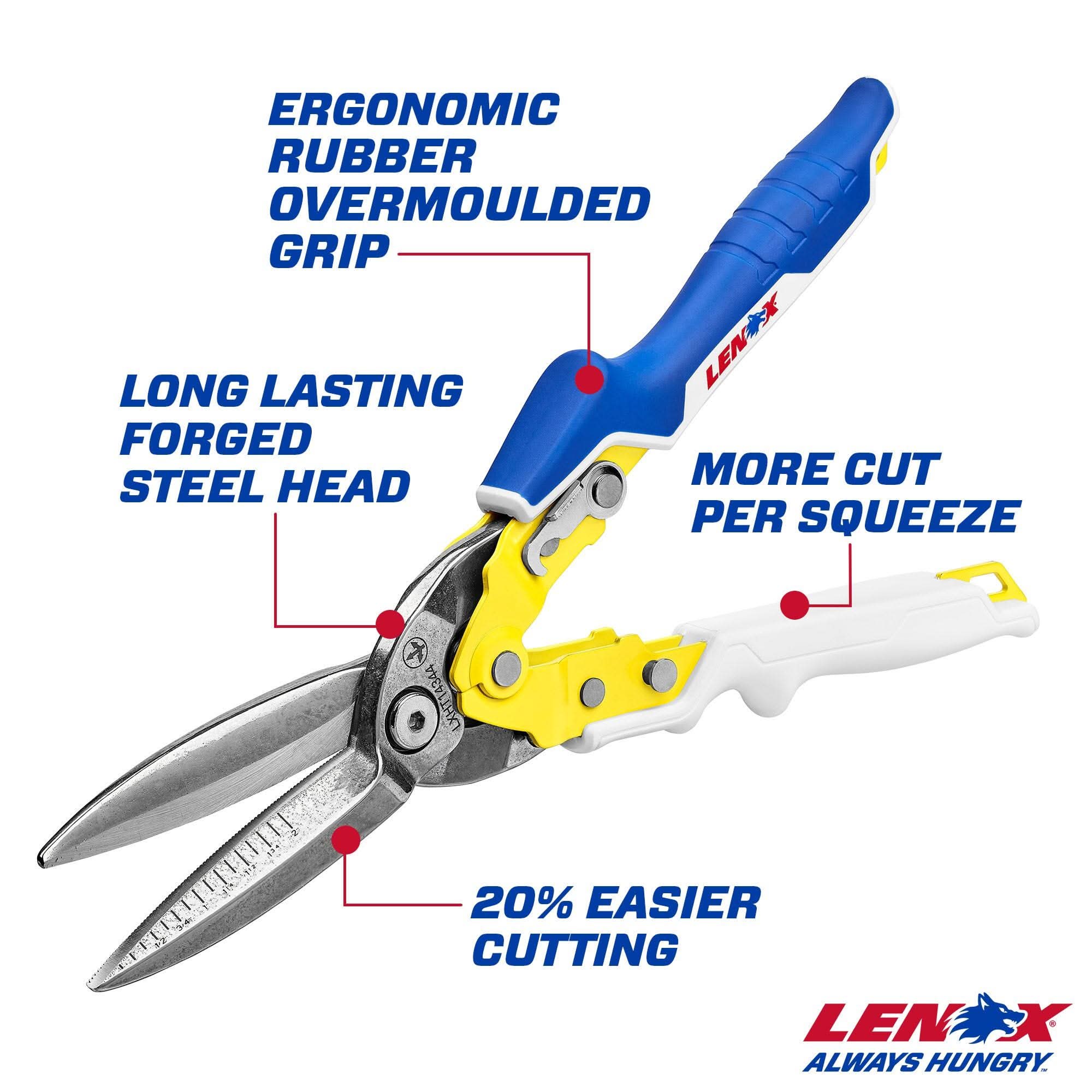 Lenox LXHT14344 Long Straight Aviation Snips - Image 3