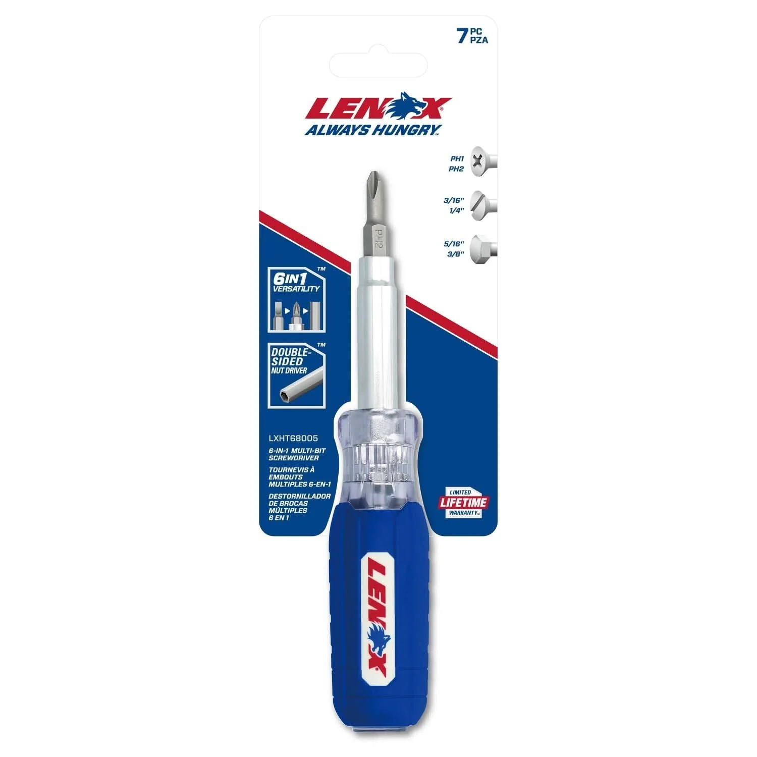Lenox LXHT68005 6-in-1 Multi-Bit Screwdriver - Image 1