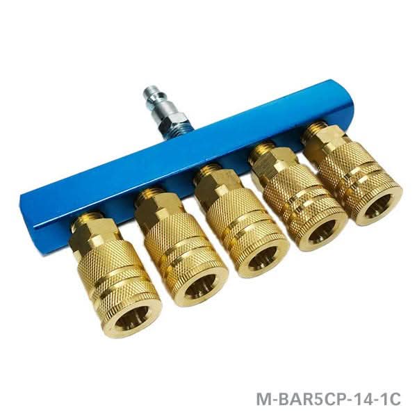 Rolair M-BAR5CP-14-1C 5-way bar (1/4" NPT) Industrial fittings - Image 2