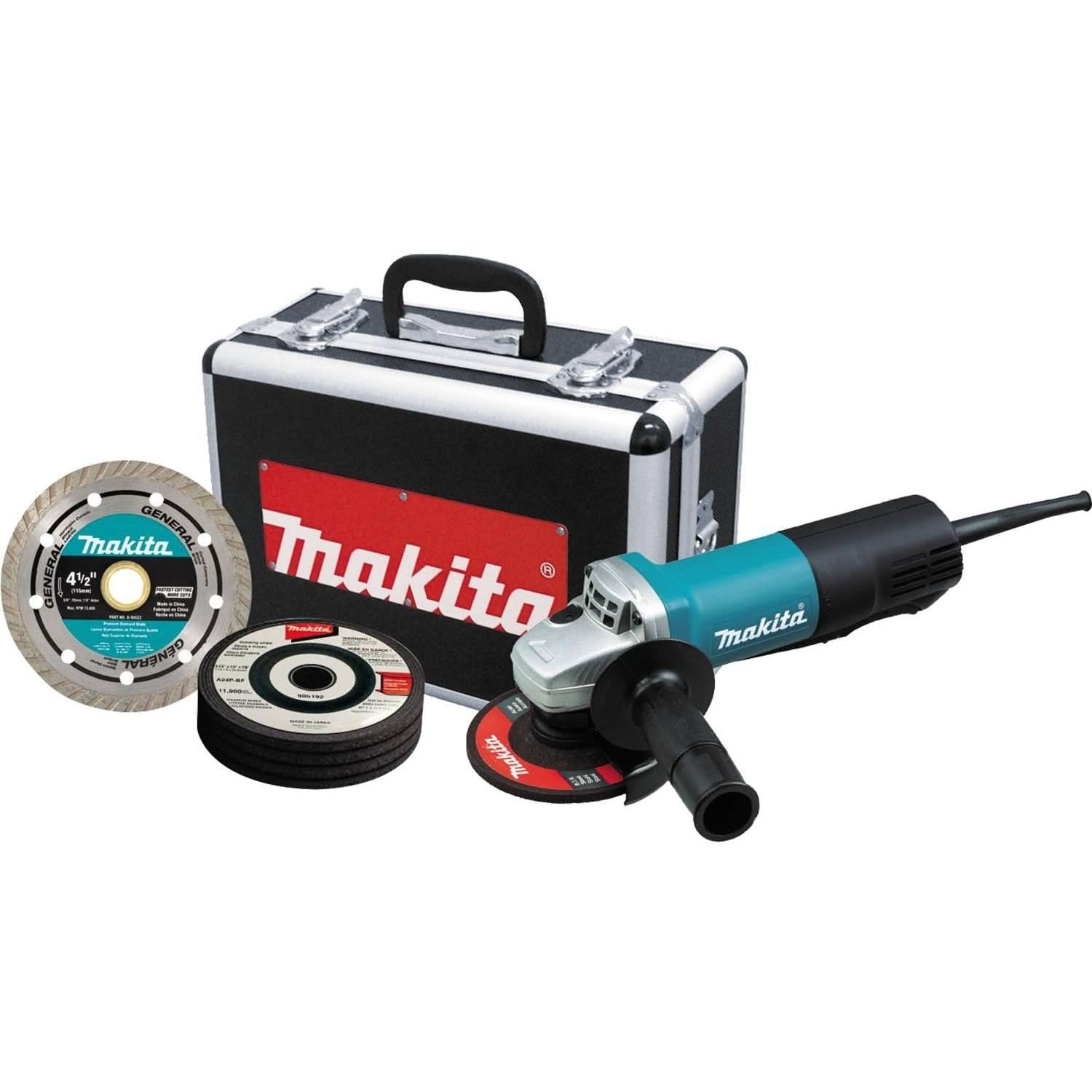 Makita 9557PBX1 Corded 4-1/2″ Paddle Switch Cut-Off/Angle Grinder