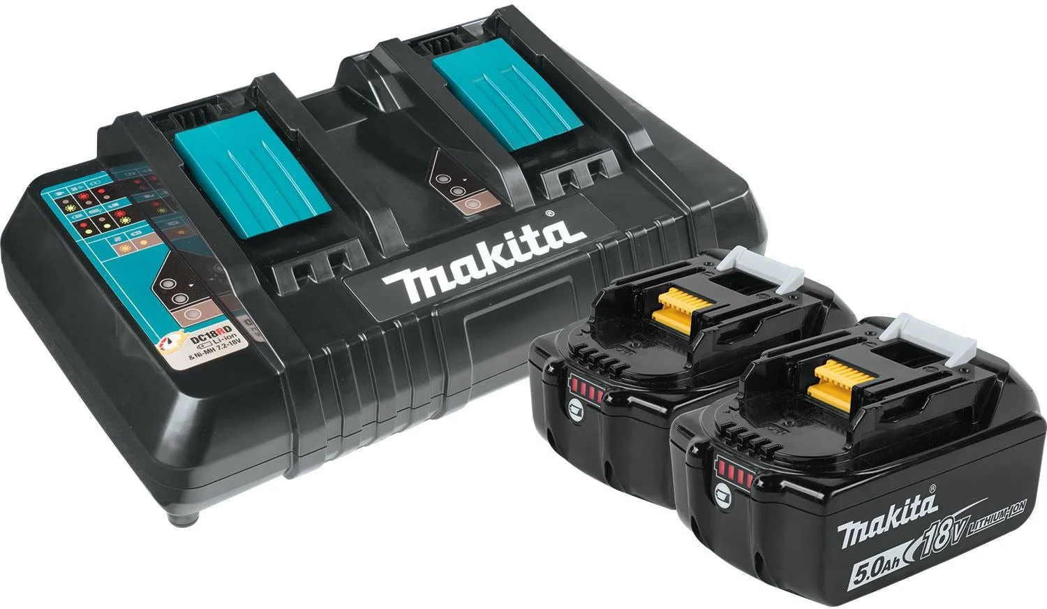 Makita BL1850B2DC2 18V  5.0Ah Batteries and Dual Port Charger Starter Pack (PROMO)