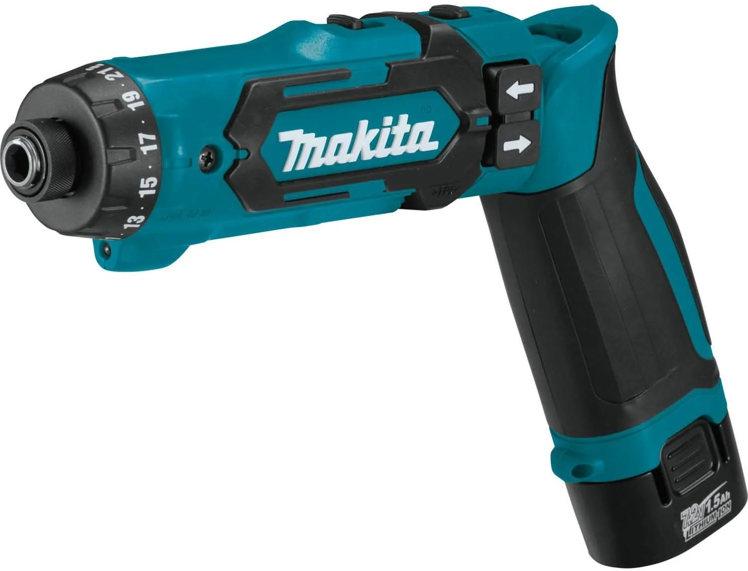 Makita DF012DSE 7.2V Lithium-Ion Cordless 1/4" Hex Driver-Drill Kit with Auto-Stop Clutch - Image 2