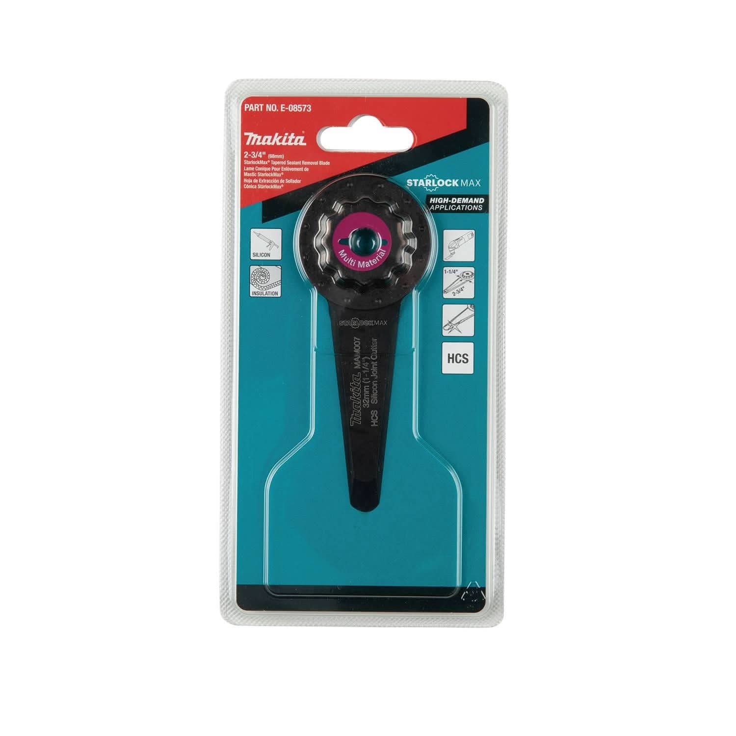 Makita E-08573 StarlockMax Oscillating Multi-Tool High Carbon Steel Tapered Sealant Removal and Joint Cutter Blade - Image 3