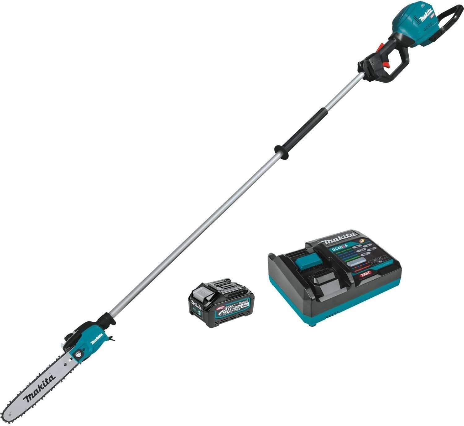 Makita GAU01M1 40V max XGT Brushless Cordless 10″ Pole Saw Kit, 8′ Length (4.0Ah)