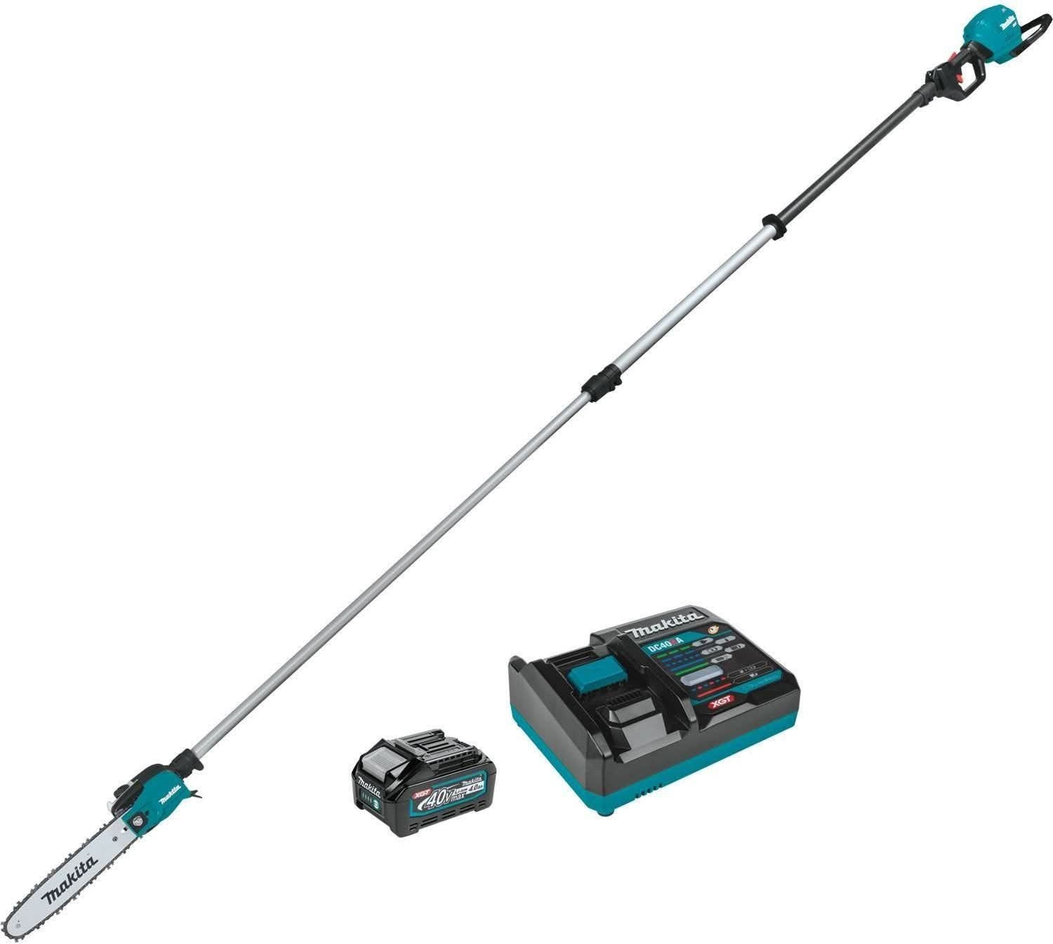 Makita GAU02M1 40V max XGT Brushless Cordless 10″ Telescoping Pole Saw Kit, 13′ Length (4.0Ah)