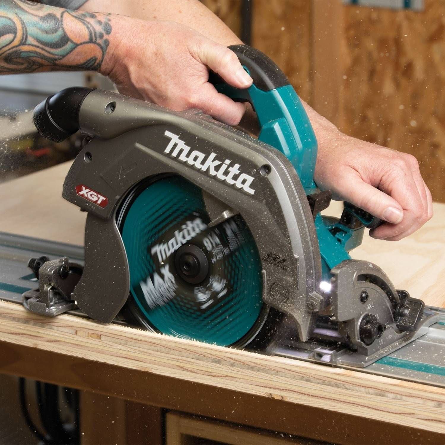 Makita GSH03Z 40V max XGT Brushless Cordless 9-1/4" Circular Saw with Guide Rail Compatible Base, AWS Capable, Tool Only - Image 2