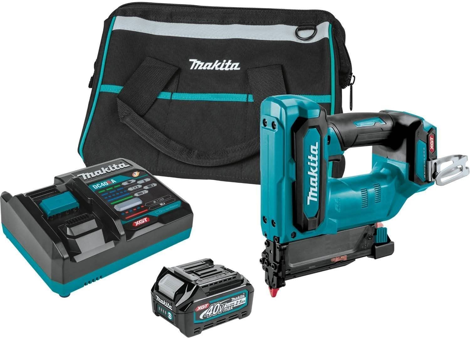 Makita 40V max XGT Brushless Pin Nailer Kit 23 Ga. (2.5Ah) w/ 40V max XGT 13" Fan - Image 2