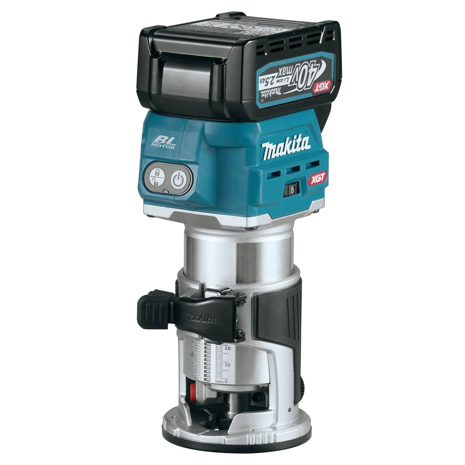 Makita GTR01D1 40V max XGT Brushless Cordless Compact Router Kit (2.5Ah) - Image 2