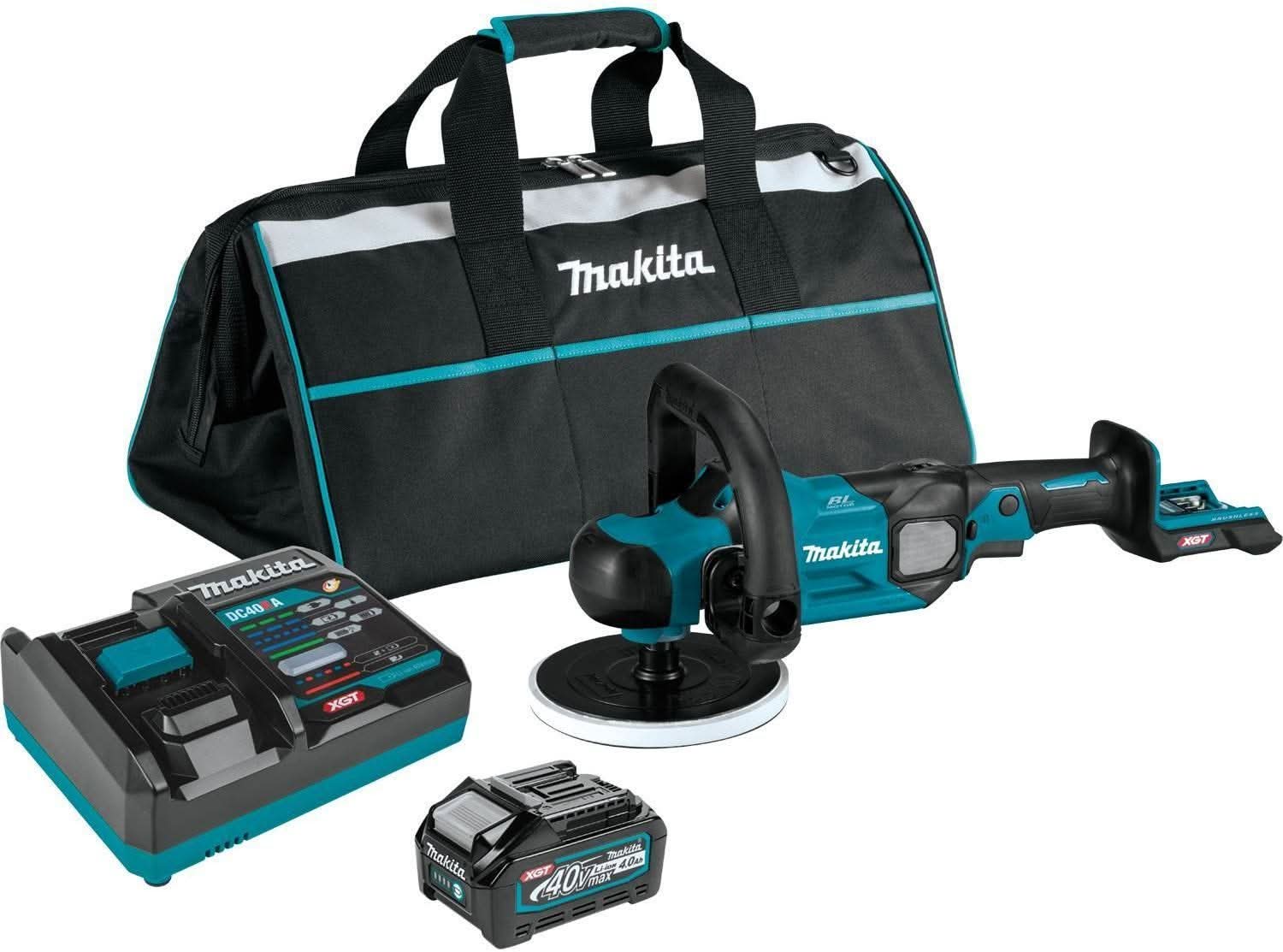 Makita GVP01M1 40V max XGT Brushless Cordless 7″ Polisher Kit, (4.0Ah)