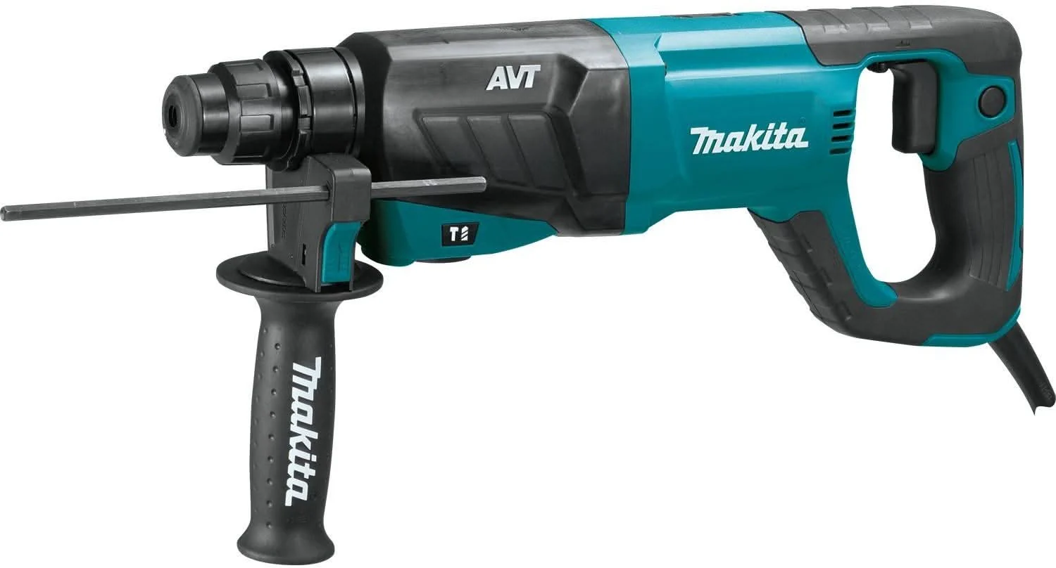 Makita HR2641X1 Corded 1" SDS-PLUS AVT Rotary Hammer (D-handle) and 4-1/2" Angle Grinder - Image 3
