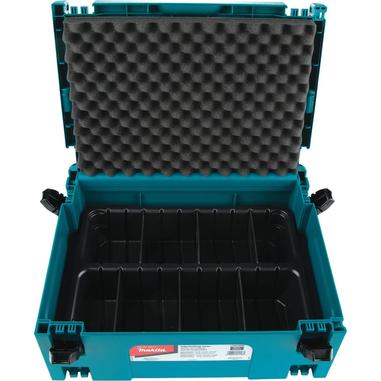 Makita P-83680 MAKPAC Interlocking Case 2 Row Insert Tray with 6 Dividers and Foam Lid (PROMO) - Image 1