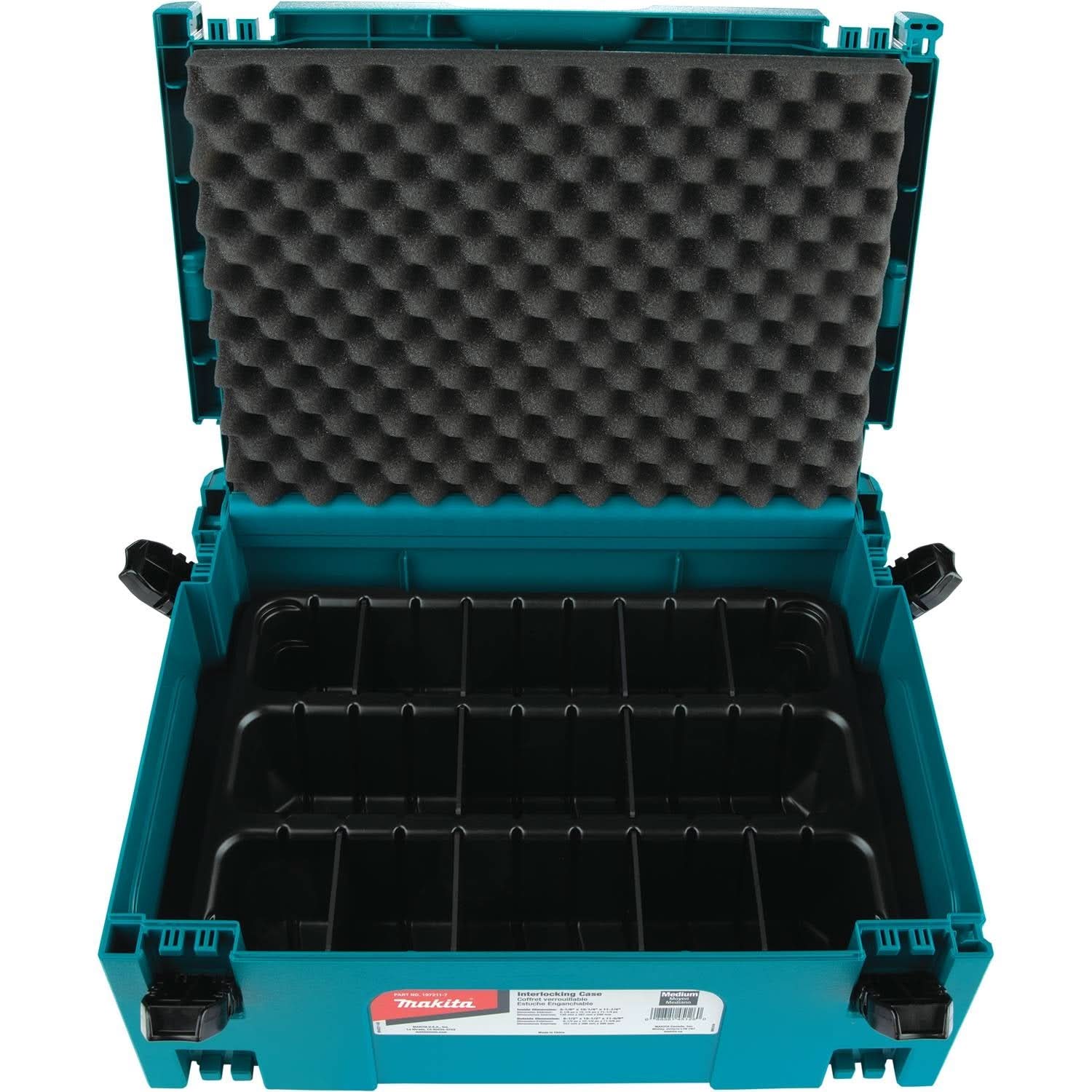 Makita P-83696 MAKPAC Interlocking Case 3 Row Insert Tray with 6 Dividers and Foam Lid (PROMO) - Image 1