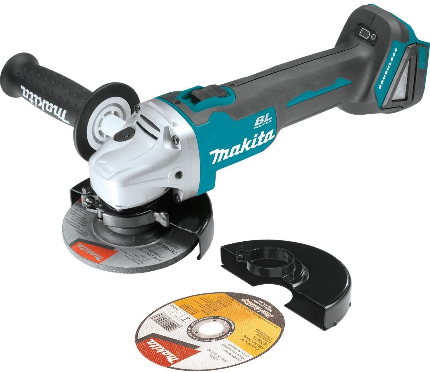 Makita 18V LXT Brushless Cordless Cut-Off/Angle Grinder and Impact Wrench with Detent Anvil Kit (Bare Tools) - Image 2