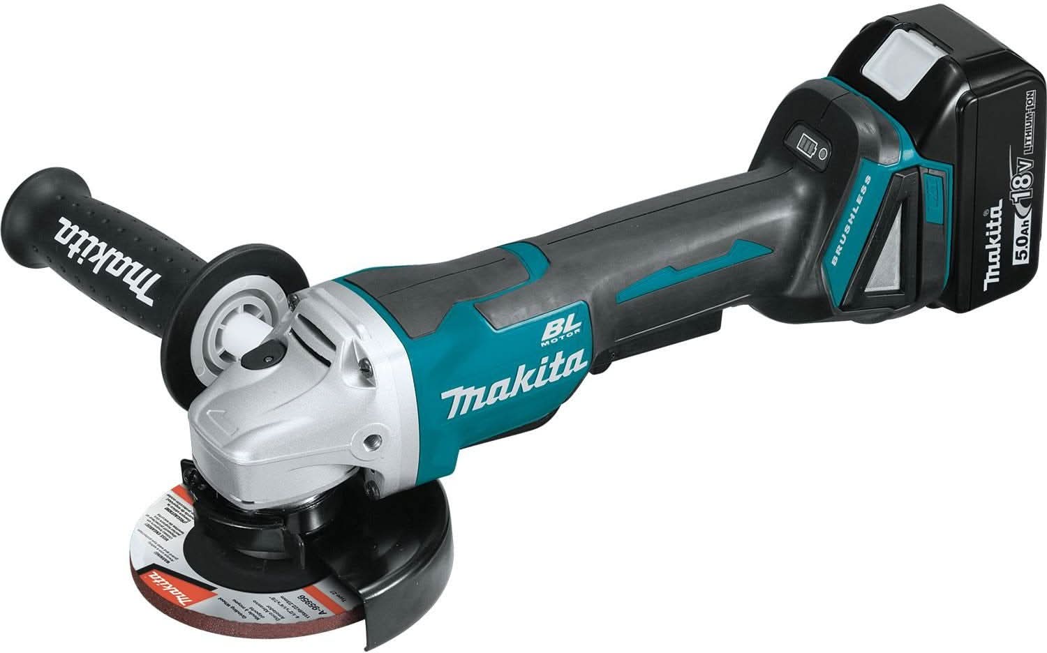 Makita XAG11T 18V LXT Lithium-Ion Brushless Cordless 4-1/2"Â / 5" Paddle Switch Cut-Off/Angle Grinder Kit, with Electric Brake (5.0Ah) - Image 2