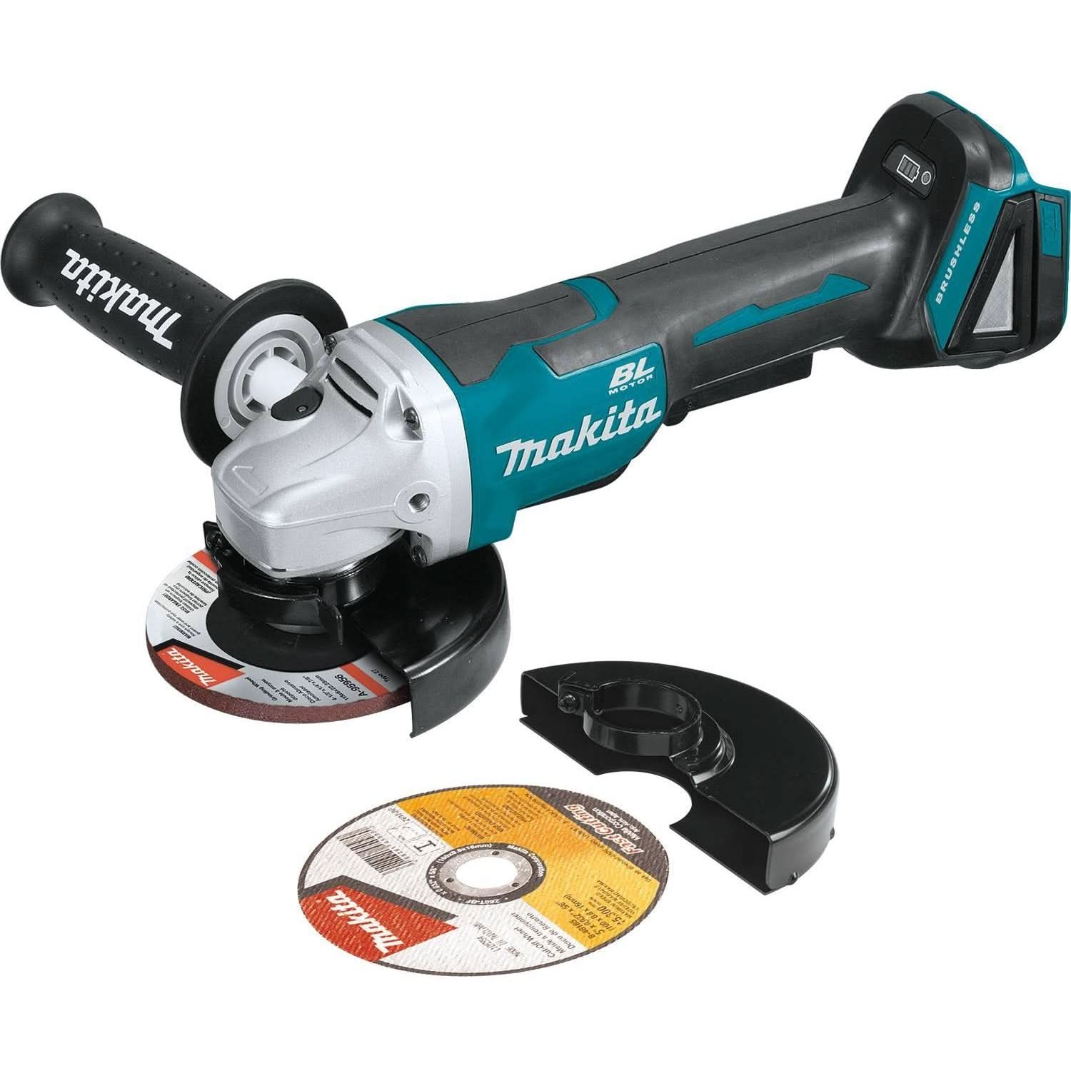 Makita XAG11Z 18V LXT Lithium-Ion Brushless Cordless 4-1/2″Â / 5″ Paddle Switch Cut-Off/Angle Grinder, with Electric Brake, Tool Only