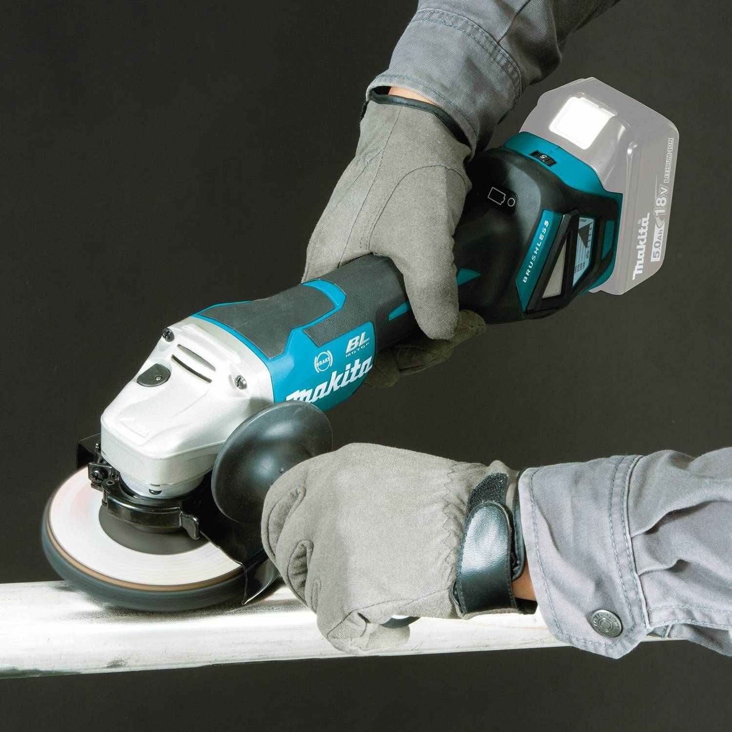 Makita XAG20Z 18V LXT Lithium-Ion Brushless Cordless 4-1/2"Â / 5" Paddle Switch Cut-Off/Angle Grinder, with Electric Brake, Tool Only - Image 2