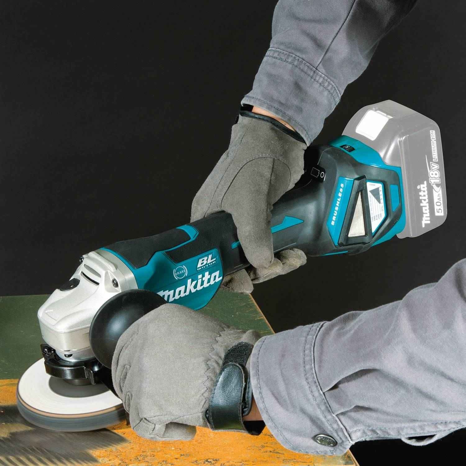 Makita XAG20Z 18V LXT Lithium-Ion Brushless Cordless 4-1/2"Â / 5" Paddle Switch Cut-Off/Angle Grinder, with Electric Brake, Tool Only - Image 3