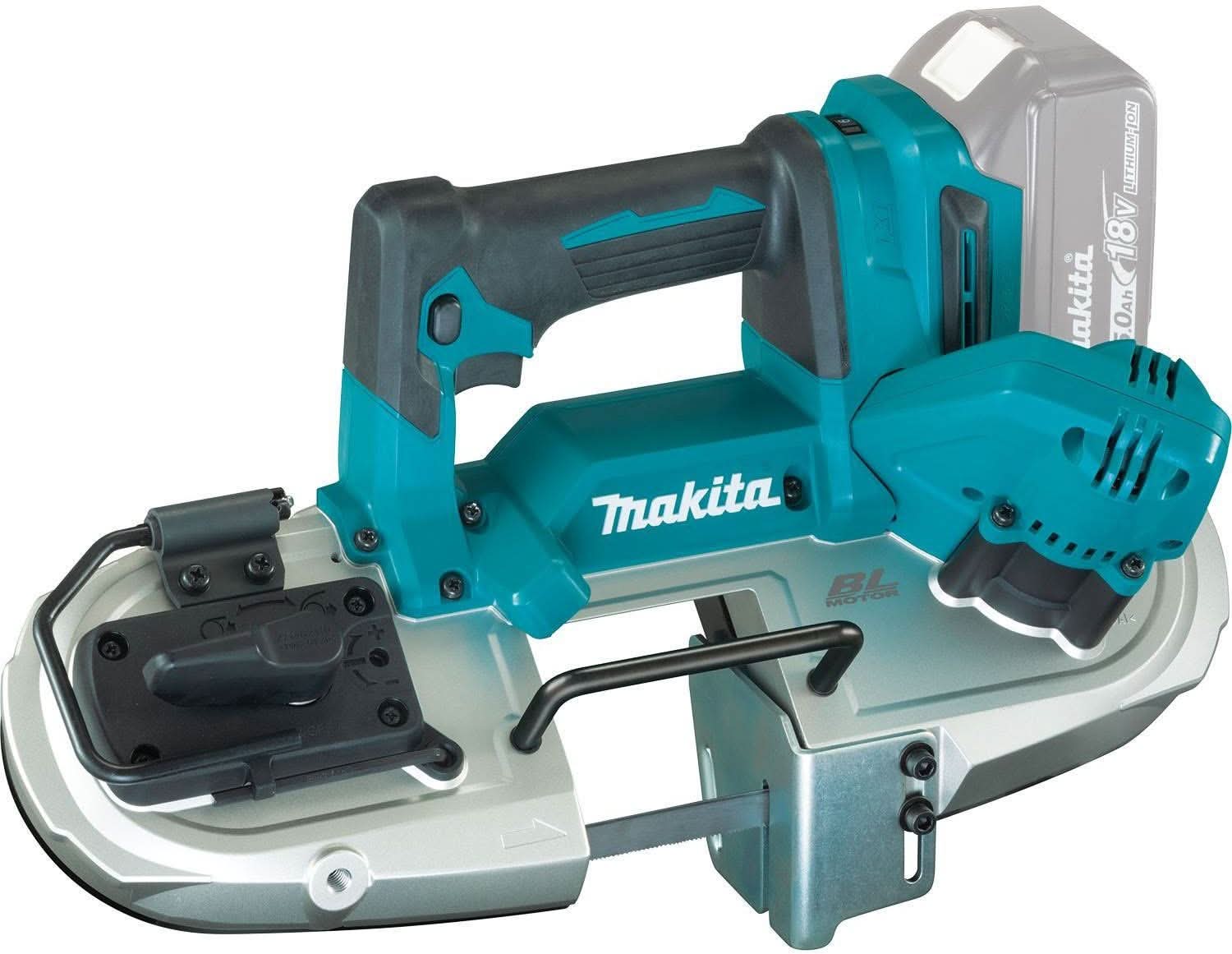 Makita 18V LXT Lithium-Ion Compact Brushless Cordless Band Saw, 5-7/8" Metal Cutting Saw, and 18V 5.0Ah Battery and Charger Starter Pack - Image 2