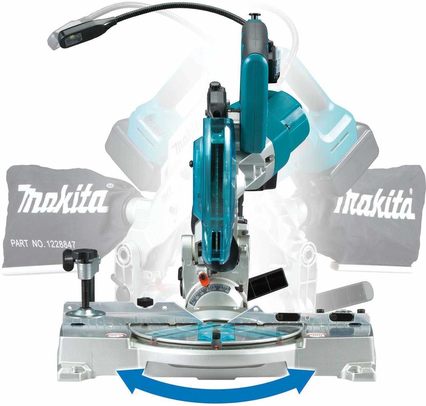 Makita XSL05Z 18V LXT Lithium-Ion Brushless Cordless 6-1/2" Compact Dual-Bevel Compound Miter Saw with Laser, Tool Only - Image 2