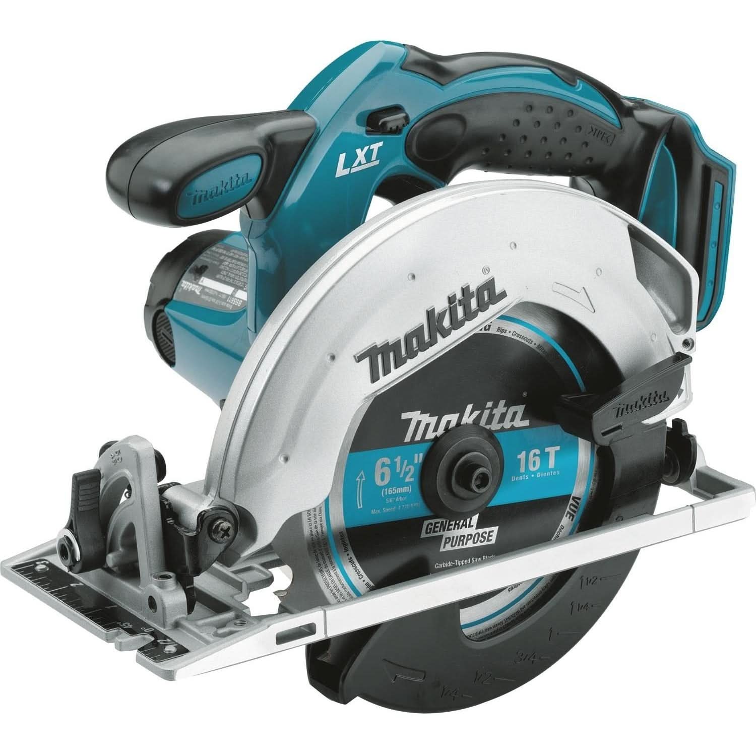 Makita XSS02Z 18V LXT Cordless 6-1/2" Circular Saw, Tool Only with 6-1/2 in. Framing and Fine Crosscutting Blades - Image 2