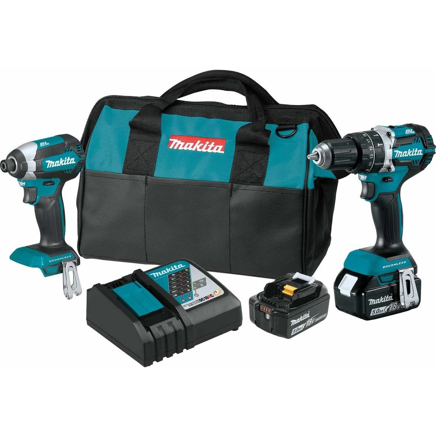 Makita 18V LXT Brushless Cordless 2-Piece Combo 5.0Ah Kit plus Makita XMT03Z 18V LXT Cordless Multi-Tool, Tool Only - Image 2