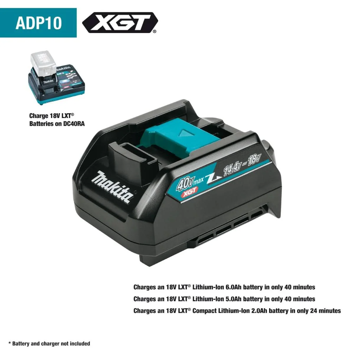 Makita ADP10 18V LXT Adapter for XGT Chargers (PROMO) - Image 3