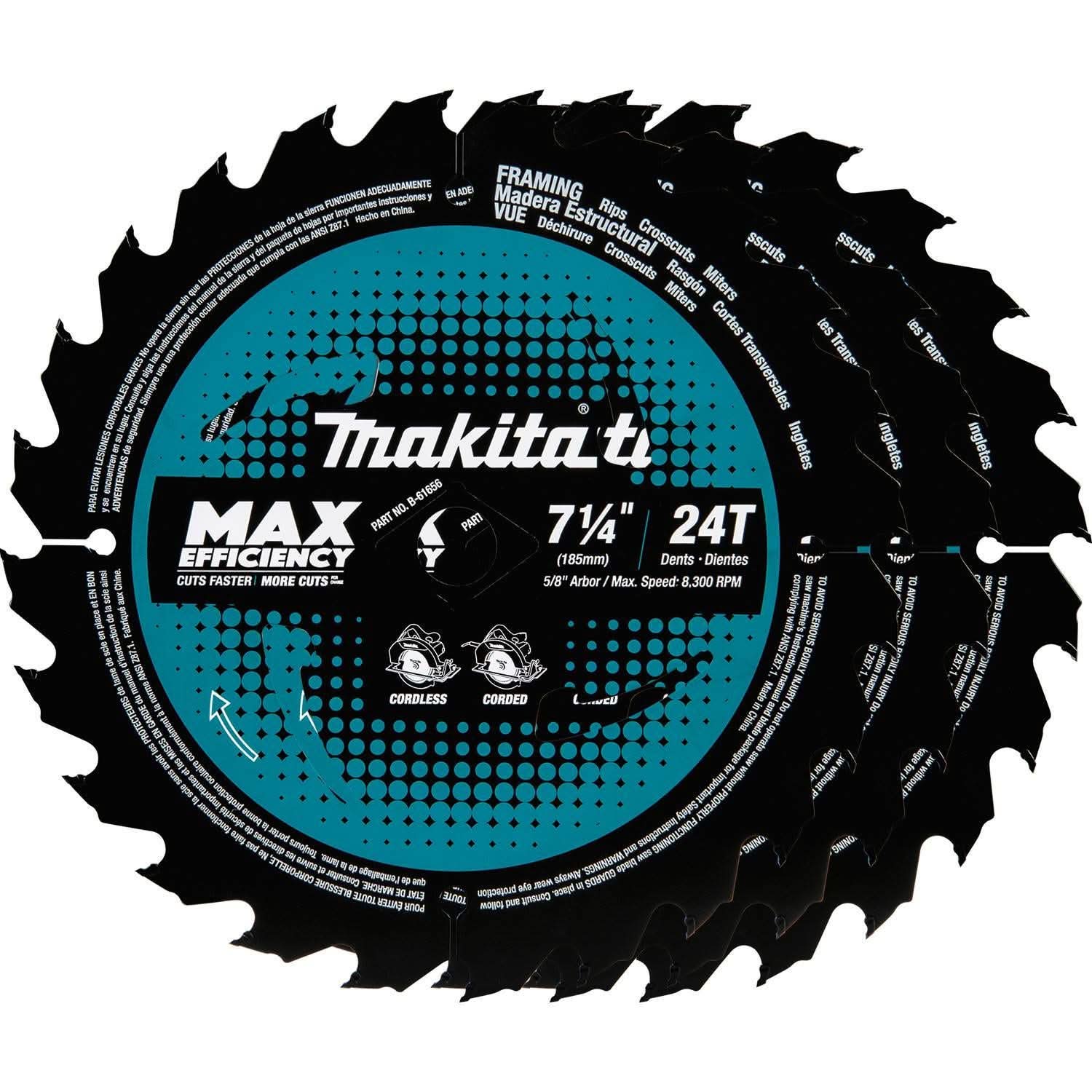 Micro Jig BLADECLEAN Blade & Bit Cleaning System w/ Makita 7-1/4" 24T Carbide-Tipped Framing Blades (3-Pack) - Image 3