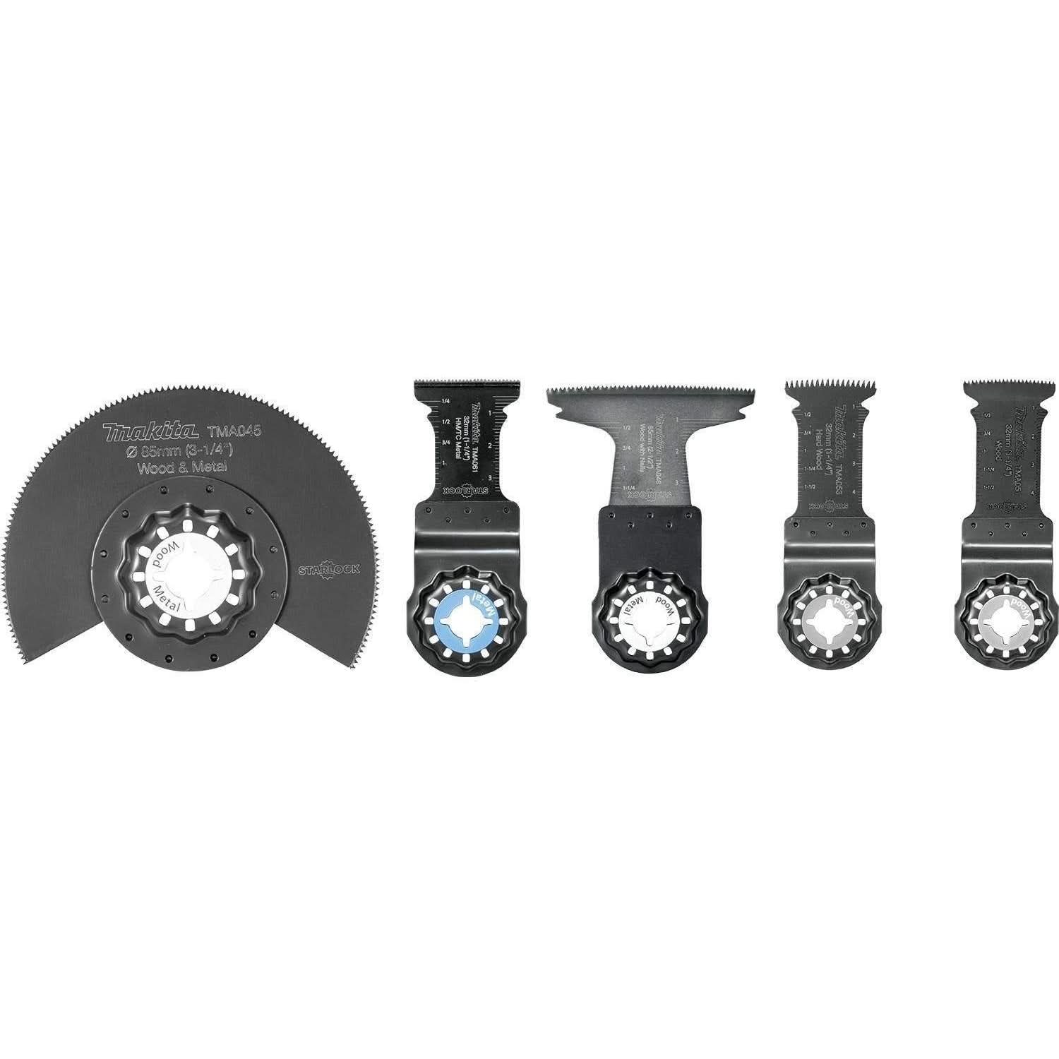 Makita Makita XMT03Z 18V LXT Cordless Multi-Tool with 5-Piece Starlock Oscillating Blade Set (Bare Tool) - Image 3