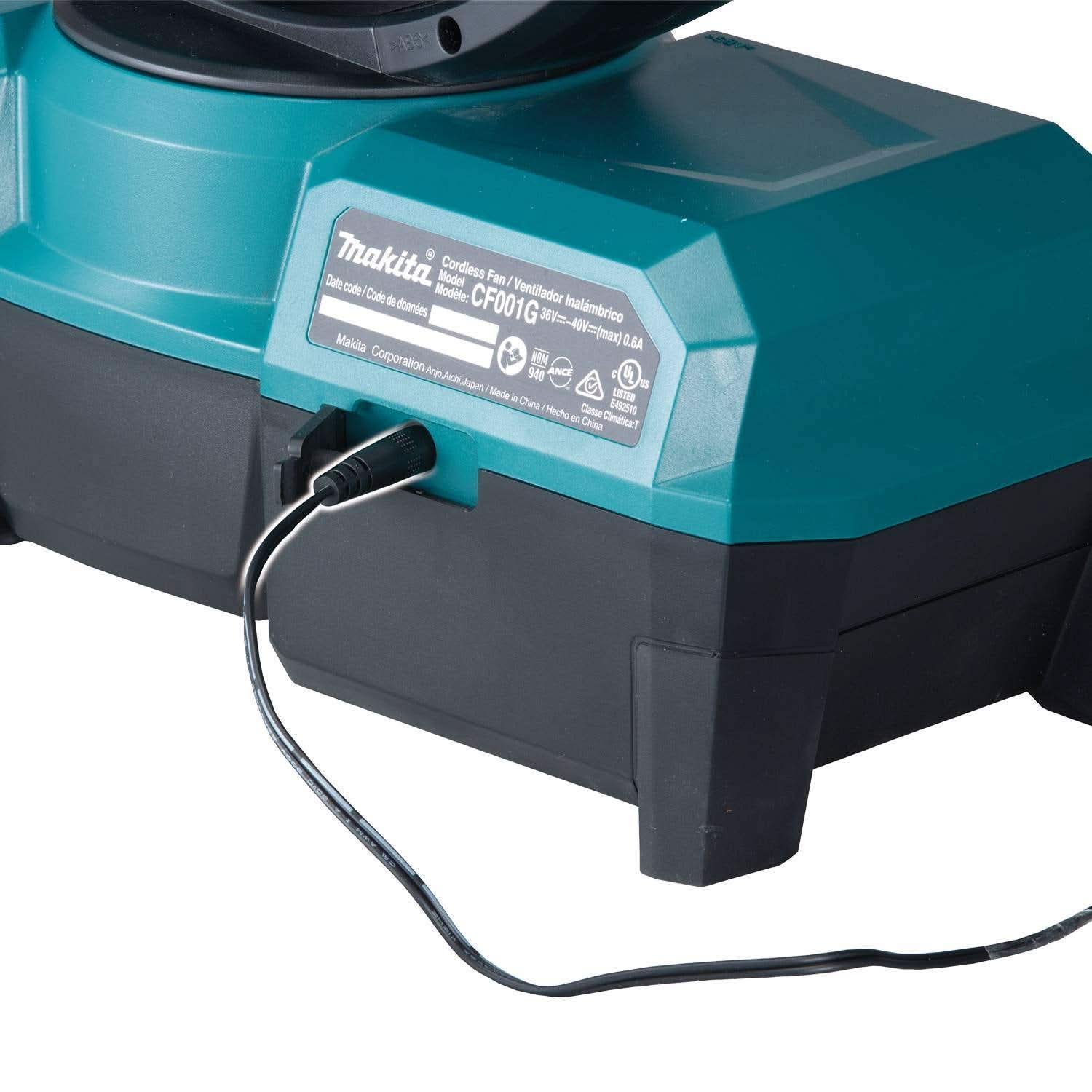 Makita CF001GZ 40V max XGT Cordless/Corded 9-1/4" Fan, Tool Only - Image 3