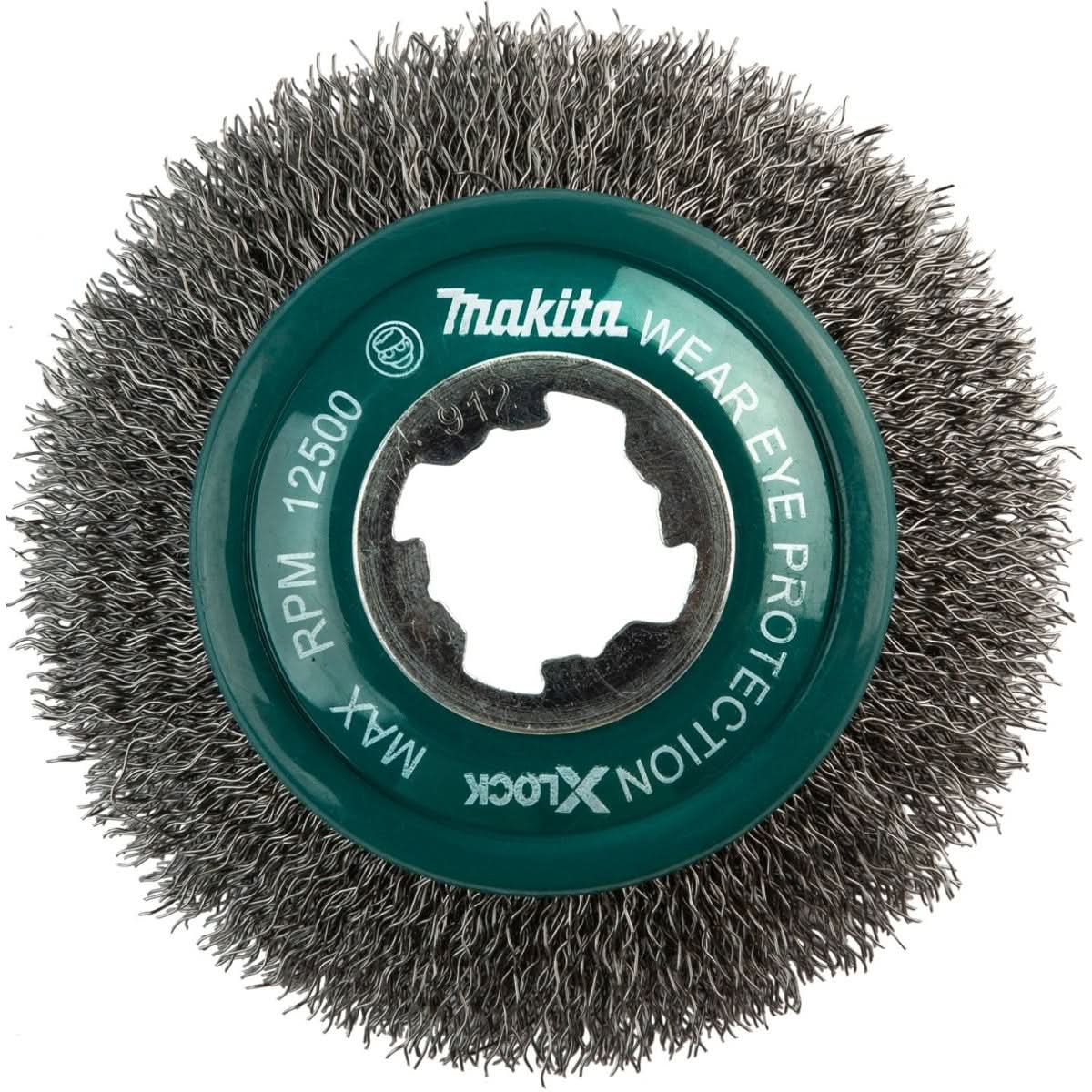 Makita D-73190 X-LOCK 4″ Carbon Steel Crimped Wire Bevel Brush