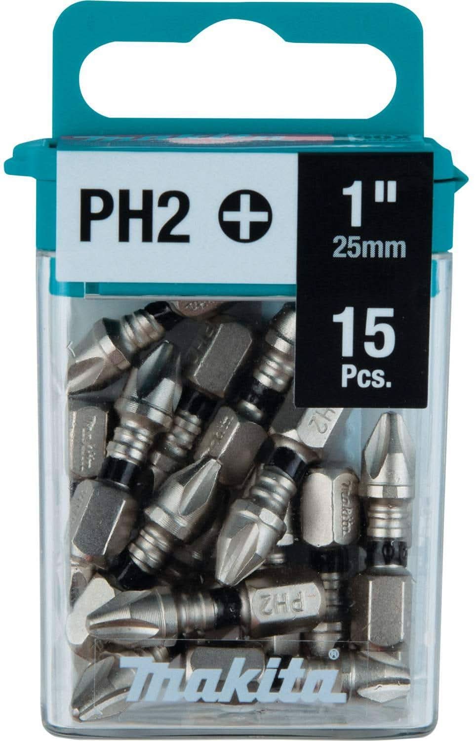 Makita E-00664 Impact XPS #2 Phillips 1" Insert Bit, 15/pk - Image 1