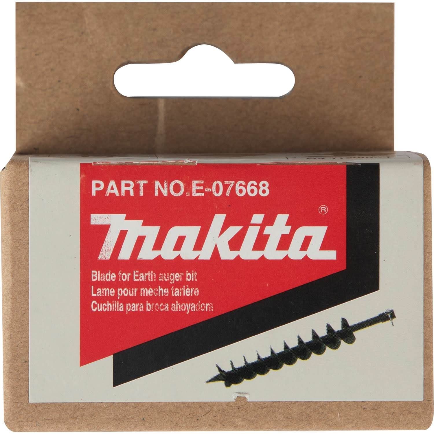 Makita E-07668 4" Earth Auger Drill Bit Blade Set - Image 1