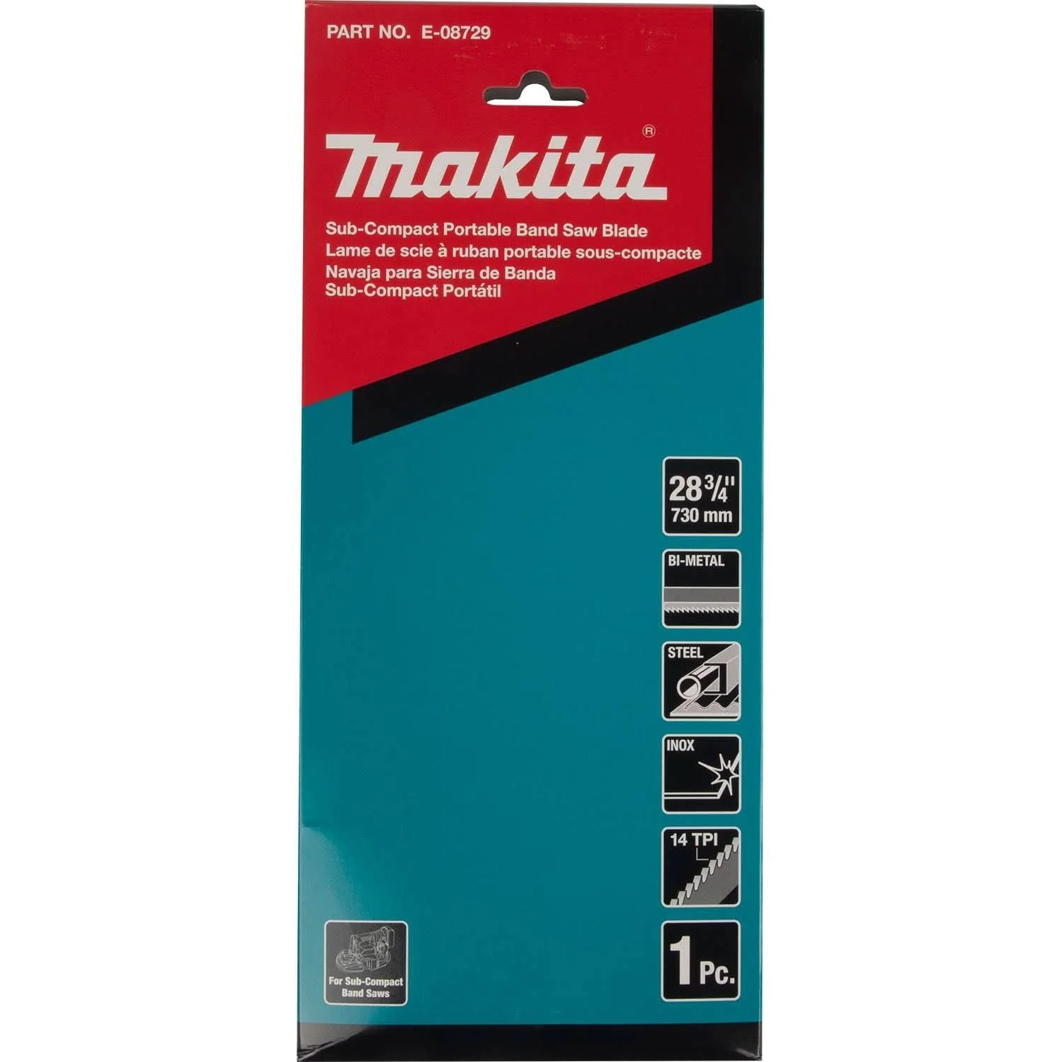 Makita E-08729 28-3/4″ 14 TPI Bi-Metal Sub-Compact Portable Band Saw Blade