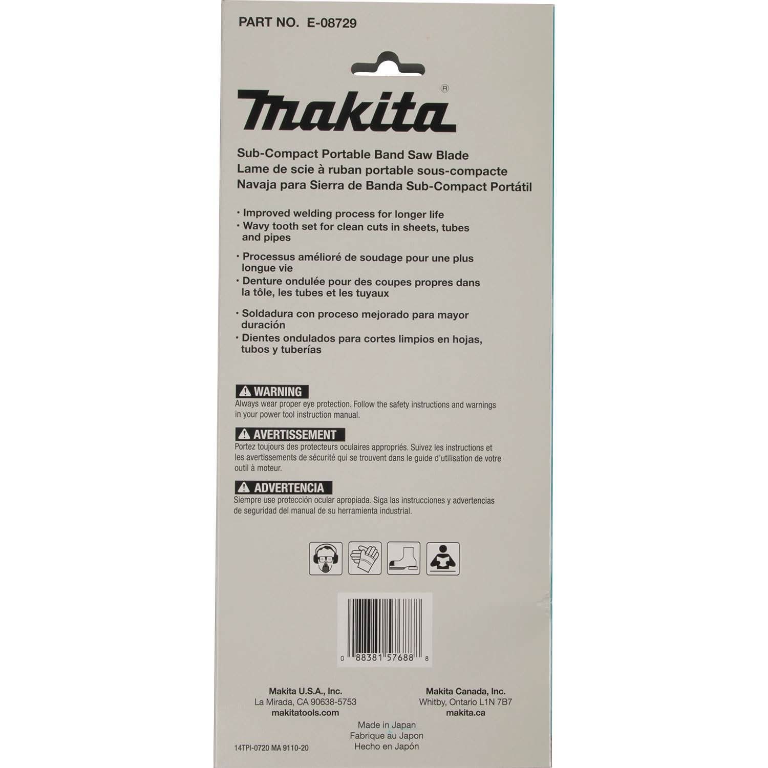 Makita E-08729 28-3/4" 14 TPI Bi-Metal Sub-Compact Portable Band Saw Blade - Image 2