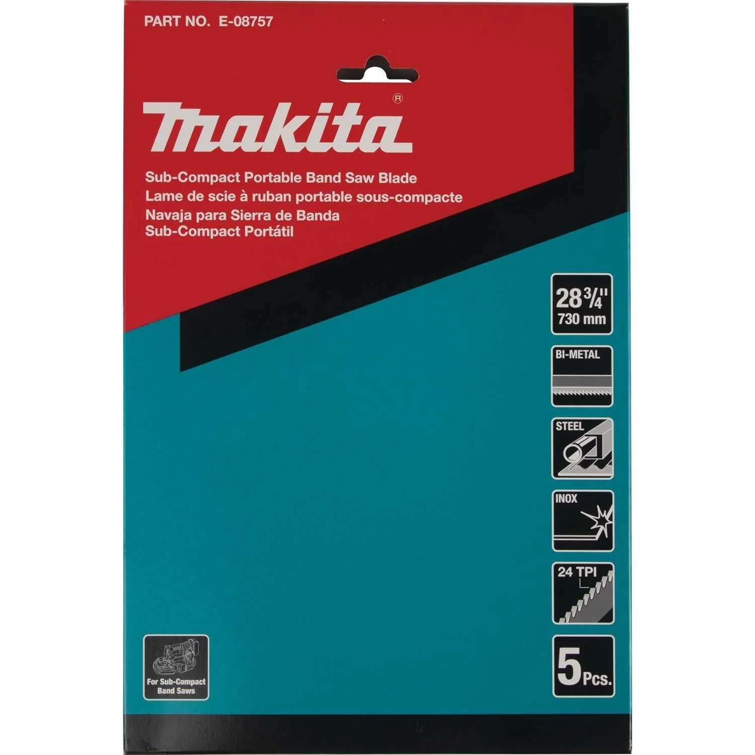 Makita 18V LXT Lithium-Ion Sub-Compact Brushless Cordless Band Saw 2.0Ah Kit plus 28-3/4-Inch 24 TPI Saw Blade, 5-Pack - Image 3