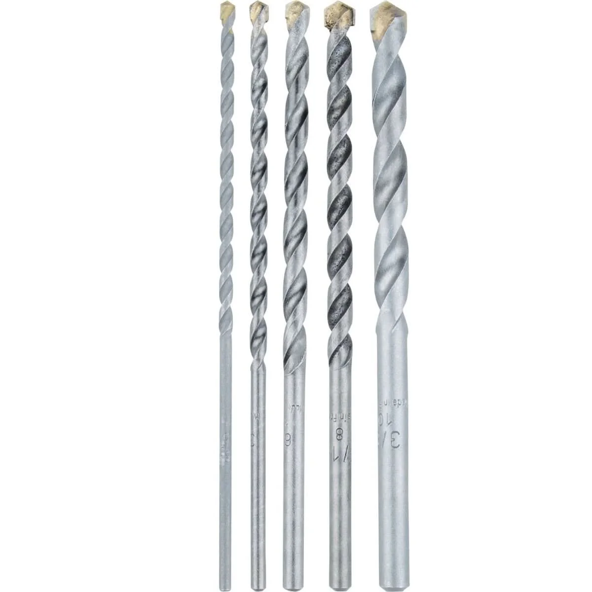 Makita E-10643 5 Pc. Assorted Carbide Tipped Percussion Masonry Hammer Drill Bit Set - Image 1
