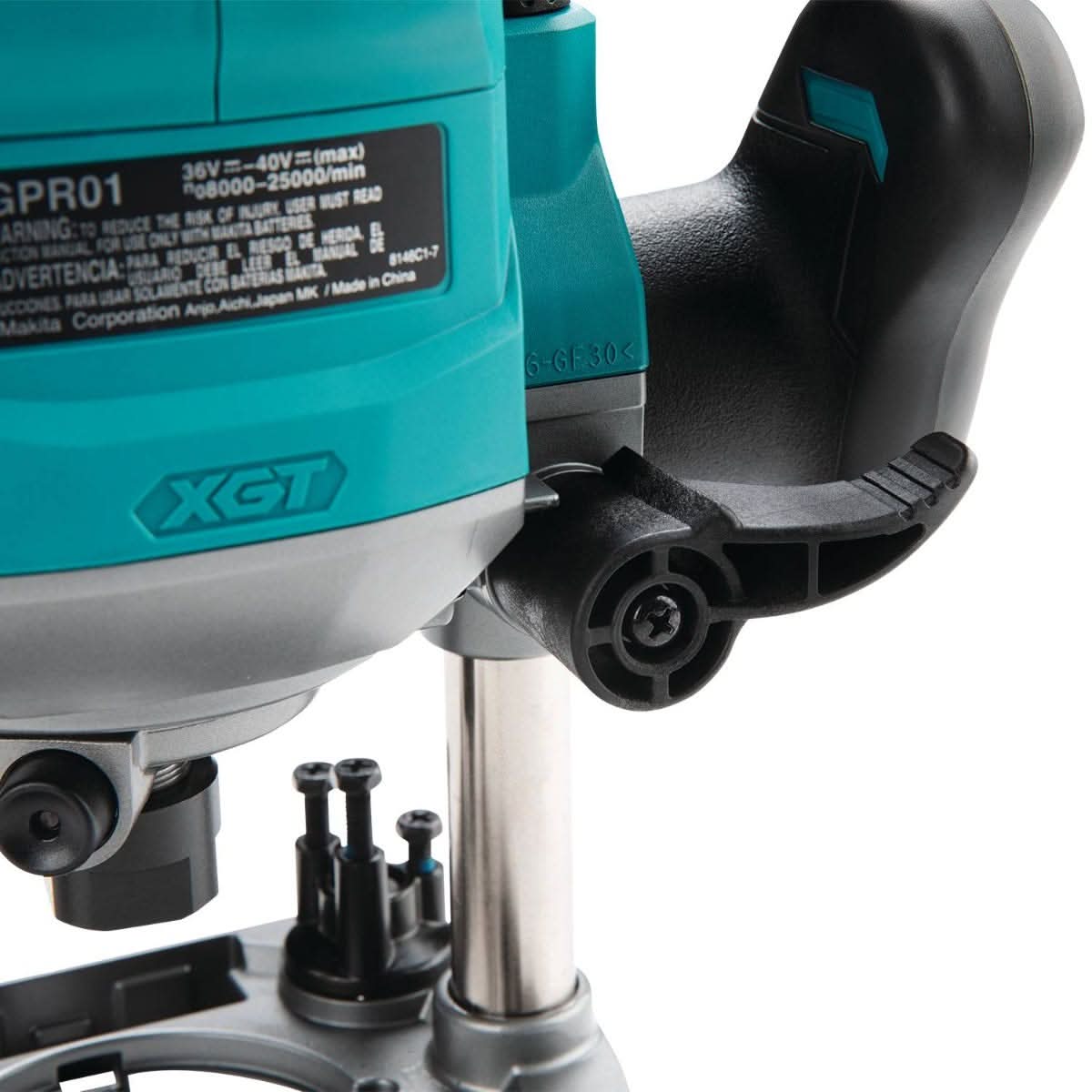 Makita GPR01Z 40V max XGT Brushless Cordless 2-1/4 Maximum HP Plunge Router, Tool Only - Image 3