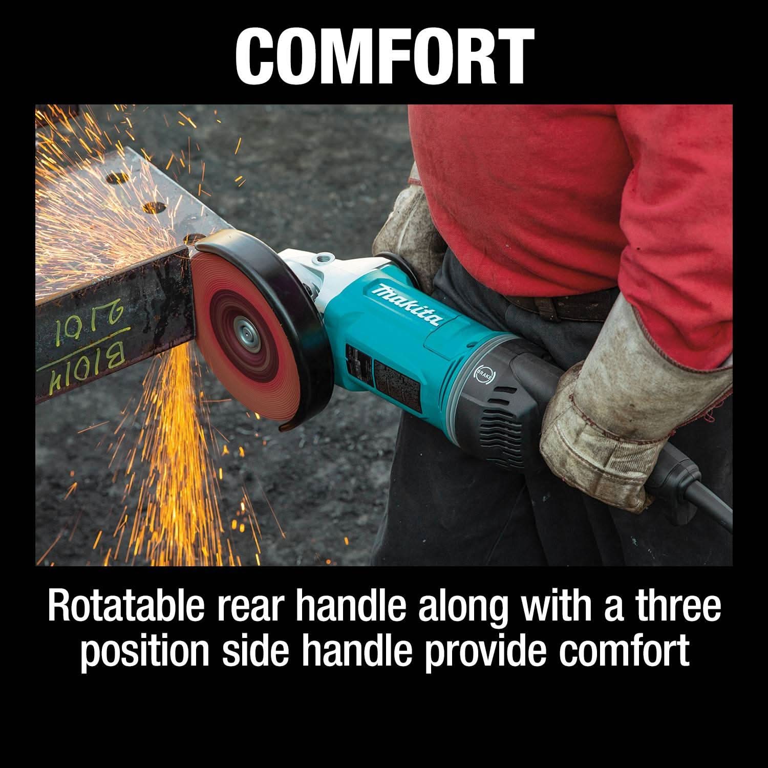 Makita GA7070X1 Corded 7" Angle Grinder, with AFT and Brake - Image 3