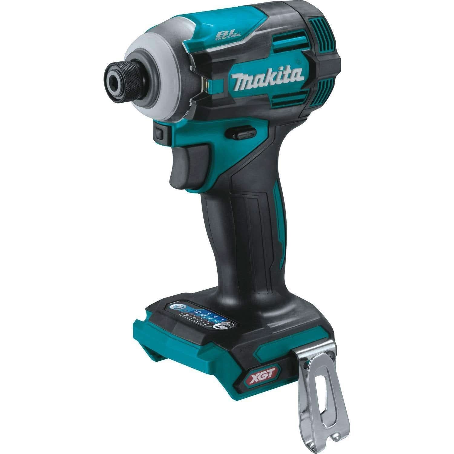 Makita 40V max XGT Brushless Cordless 4-Speed Impact Driver, 40V max XGT Compact Brushless Cordless 1/2-Inch Driver-Drill, ImpactX 50-Piece Driver Bit Set and 40V max XGT 4.0Ah Battery - Image 2