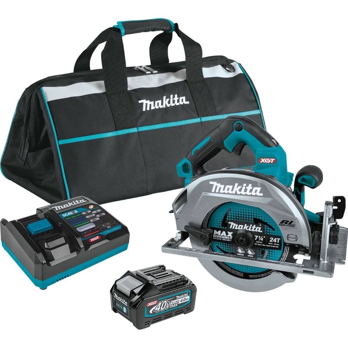 Makita GSH01M1 40V max XGT Brushless Cordless 7-1/4″ Circular Saw Kit, AWS Capable (4.0Ah)