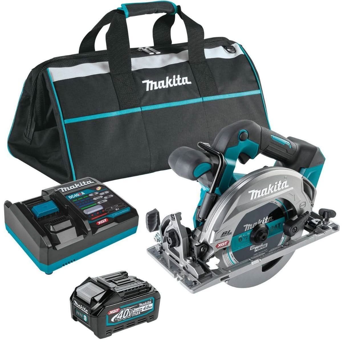 Makita 40V max XGT Brushless 6-1/2" Circular Saw Kit AWS Capable (4.0Ah) w/ 40V max XGT 13" Fan - Image 2
