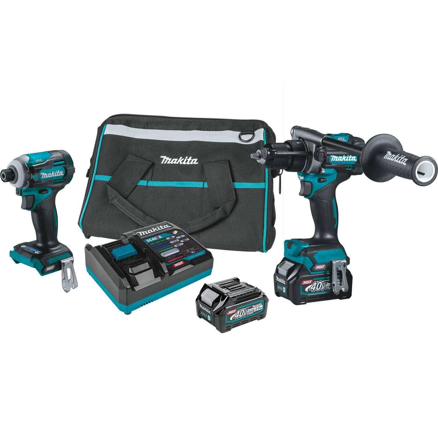 Makita 40V max XGT Brushless Cordless 2-Pc. Combo 2.5Ah Kit with Battery - Image 1
